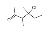 3,4-dimethyl-4-chlorohexane-2-one结构式