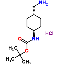 (反式-4-(氨基甲基)环己基)氨基甲酸叔丁酯盐酸盐结构式