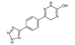 6-[4-(2H-tetrazol-5-yl)phenyl]-4,5-dihydro-2H-1,2,4-triazin-3-one结构式