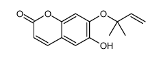 6-hydroxy-7-(2-methylbut-3-en-2-yloxy)chromen-2-one Structure