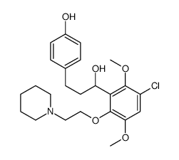 4-[3-[3-chloro-2,5-dimethoxy-6-(2-piperidin-1-ylethoxy)phenyl]-3-hydroxypropyl]phenol结构式