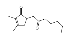 2,3-dimethyl-5-(2-oxoheptyl)cyclopent-2-en-1-one结构式