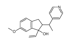 6-methoxy-2-(1-(4-pyridyl)ethyl)-1-vinyl-1-indanol结构式