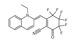 2-cyano-3-<(1-ethyl-2(1H)-quinolinylidene)methyl>hexafluoro-2-cyclohexen-1-one Structure