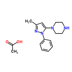 1-(3-Methyl-1-Phenyl-1H-Pyrazol-5-Yl)Piperazine Acetate Structure