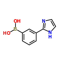 [3-(1H-咪唑-2-基)苯基]硼酸结构式