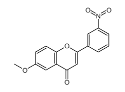 6-methoxy-2-(3-nitrophenyl)chromen-4-one结构式