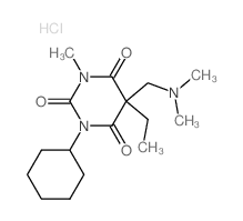 1-cyclohexyl-5-(dimethylaminomethyl)-5-ethyl-3-methyl-1,3-diazinane-2,4,6-trione结构式
