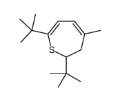 2,7-ditert-butyl-4-methyl-2,3-dihydrothiepine Structure