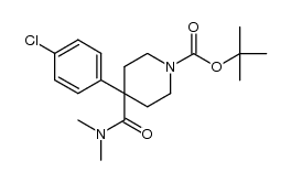 4-(4-chlorophenyl)-4-dimethylcarbamoyl-piperidine-1-carboxylic acid tert-butyl ester结构式