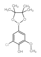 2-氯-6-甲氧基-4-(4,4,5,5-四甲基-1,3,2-二氧杂硼烷-2-基)苯酚结构式