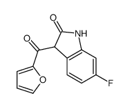 6-fluoro-3-(furan-2-carbonyl)-1,3-dihydroindol-2-one结构式