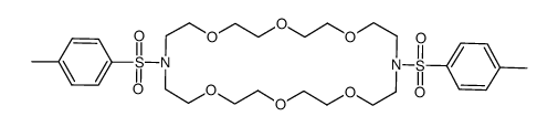 10,22-bis(p-tolylsulphonyl)-1,4,7,13,16,19-hexaoxa-10,22-diazcyclotetracosane结构式