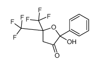 2-hydroxy-2-phenyl-5,5-bis(trifluoromethyl)oxolan-3-one结构式