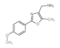 {[2-(4-Methoxyphenyl)-5-methyl-1,3-oxazol-4-yl]-methyl}amine Structure