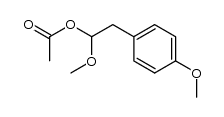 1-acetoxy-1-methoxy-2-(4-methoxy-phenyl)-ethane结构式