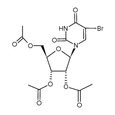 5-bromo-2',3',5'-O-triacetoxy-uridine结构式