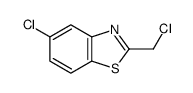 5-氯-2-(氯甲基)-1,3-苯并噻唑结构式