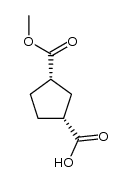 (+/-)-methyl hydrogen cis-1,3-cyclopentanedicarboxylate Structure