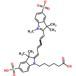 [1121756-16-8,1144162-77-5]磺酸基-Cy5 羧酸结构式