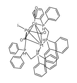 PdPtCoI(CO)3(dppm)2结构式