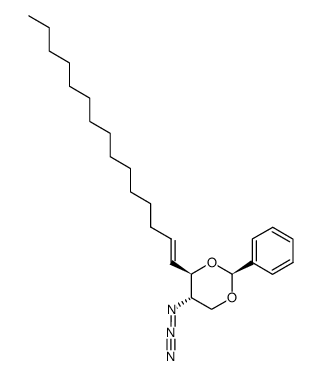 (2R,3R)-trans-2-azide-1,3-O-benzylidene-1,3-octadec-4-enediol结构式