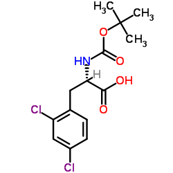 BOC-L-2,4-二氯苯丙氨酸结构式