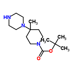tert-Butyl 4-methyl-4-(piperazin-1-yl)piperidine-1-carboxylate picture