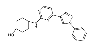 trans-4-{[4-(1-Phenyl-1H-pyrazol-4-yl)-2-pyrimidinyl]amino}cycloh exanol Structure