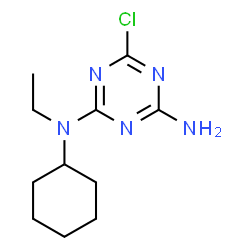 6-氯-N2-环己基-N2-乙基-1,3,5-三嗪-2,4-二胺结构式