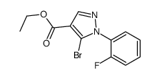 5-溴-1-(2-氟苯基)-1H-吡唑-4-羧酸乙酯结构式