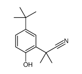 2-(5-(叔丁基)-2-羟基苯基)-2-甲基丙腈结构式