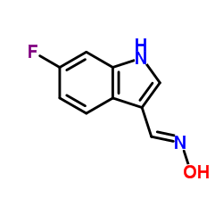 (E)-1-(6-Fluoro-1H-indol-3-yl)-N-hydroxymethanimine结构式