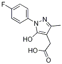 [1-(4-氟苯基)-5-羟基-3-甲基-1H-吡唑-4-基]乙酸结构式