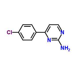 4-(4-Chlorophenyl)-2-pyrimidinamine Structure