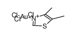 trichloro(4,5-dimethylthiazole)gold(III)结构式