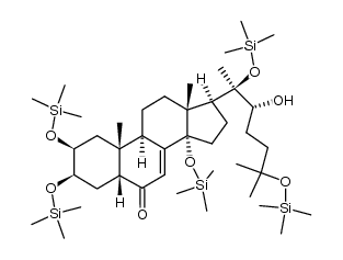 (20R,22R)-22-hydroxy-2β,3β,14,20,25-pentakis-(trimethyl-silanyloxy)-5β-cholest-7-en-6-one Structure