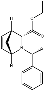(1S,3R,4R)-2-((R)-1-苯基乙基)-2-氮杂双环[2.2.1]庚-5-烯-3-羧酸乙酯结构式
