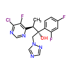 (trans)-6-Chloro-alpha-(2,4-difluorophenyl)-5-fluoro-beta-methyl-alpha-(1H-1,2,4-triazol-1-ylmethyl)-4-pyrimidineethanol structure