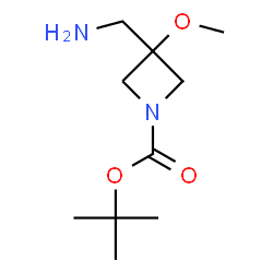 3-(氨基甲基)-3-甲氧基氮杂环丁烷-1-羧酸叔丁酯结构式