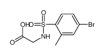 2-[(4-bromo-2-methylphenyl)sulfonylamino]acetic acid Structure