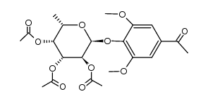 3,5-Dimethoxy-4-(2,3,4-tri-O-acetyl-β-L-fucopyranosyloxy)acetophenone结构式