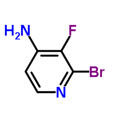 2-溴-3-氟吡啶-4-胺结构式