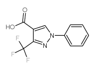 1-苯基-3-三氟甲基-1H-吡唑-4-羧酸结构式