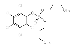1,2,3,4,5-pentachloro-6-dibutoxyphosphoryloxy-benzene Structure