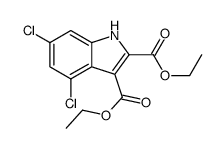 4,6-二氯-1H-吲哚-2,3-二甲酸二乙酯结构式