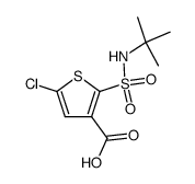 2-(tert-butylamino)sulfonyl-5-chlorothiophene-3-carboxylic acid Structure