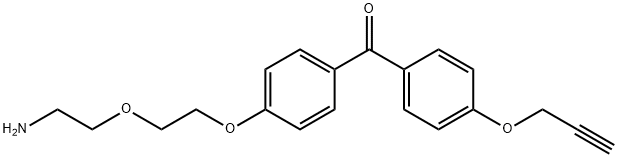 (4-(2-(2-氨基乙氧基)乙氧基)苯基)(4-(丙-2-基-1-基氧基)苯基)甲酮结构式