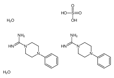 4-phenylpiperazine-1-carboximidamide,sulfuric acid,dihydrate结构式