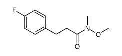 3-(4-fluorophenyl)-N-methoxy-N-methylpropanamide结构式